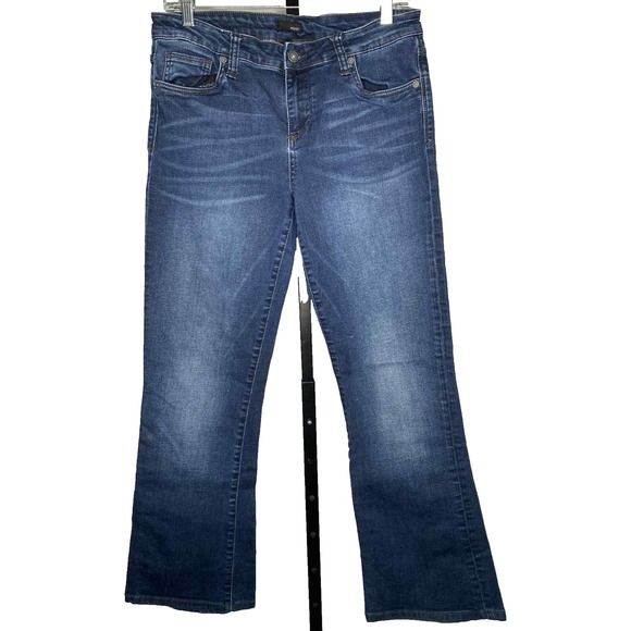 Edyson Women's Jeans size 30 Boot Cut medium to‎ Dark Wash Stretchy mid rise - Picture 1 of 6